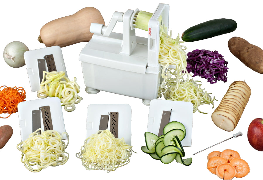 How to Spiralize with the Paderno 4-Blade Spiralizer 
